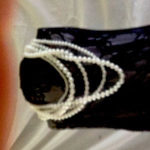 Multi strand faux pearl necklace 12 inches